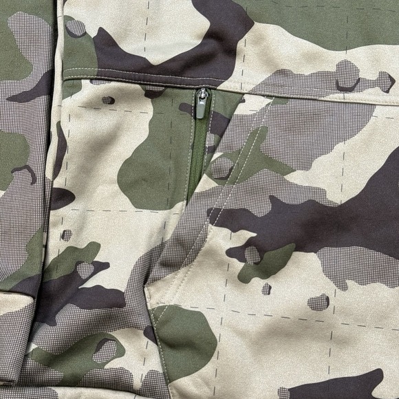Nike Hoodie Mens Medium Green Camo Therma-Fit Fleece Pullover Drawstring - Picture 2 of 9